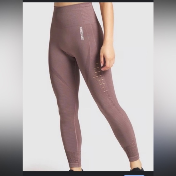 Gymshark Energy Seamless Crops Mauve Leggings - Picture 1 of 6